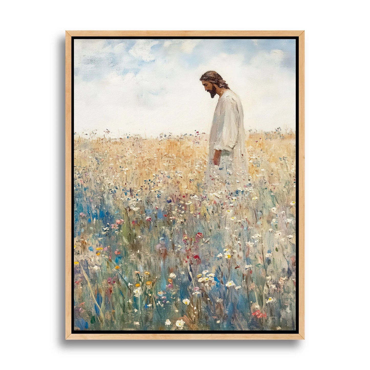 Jesus in the Field of Flowers