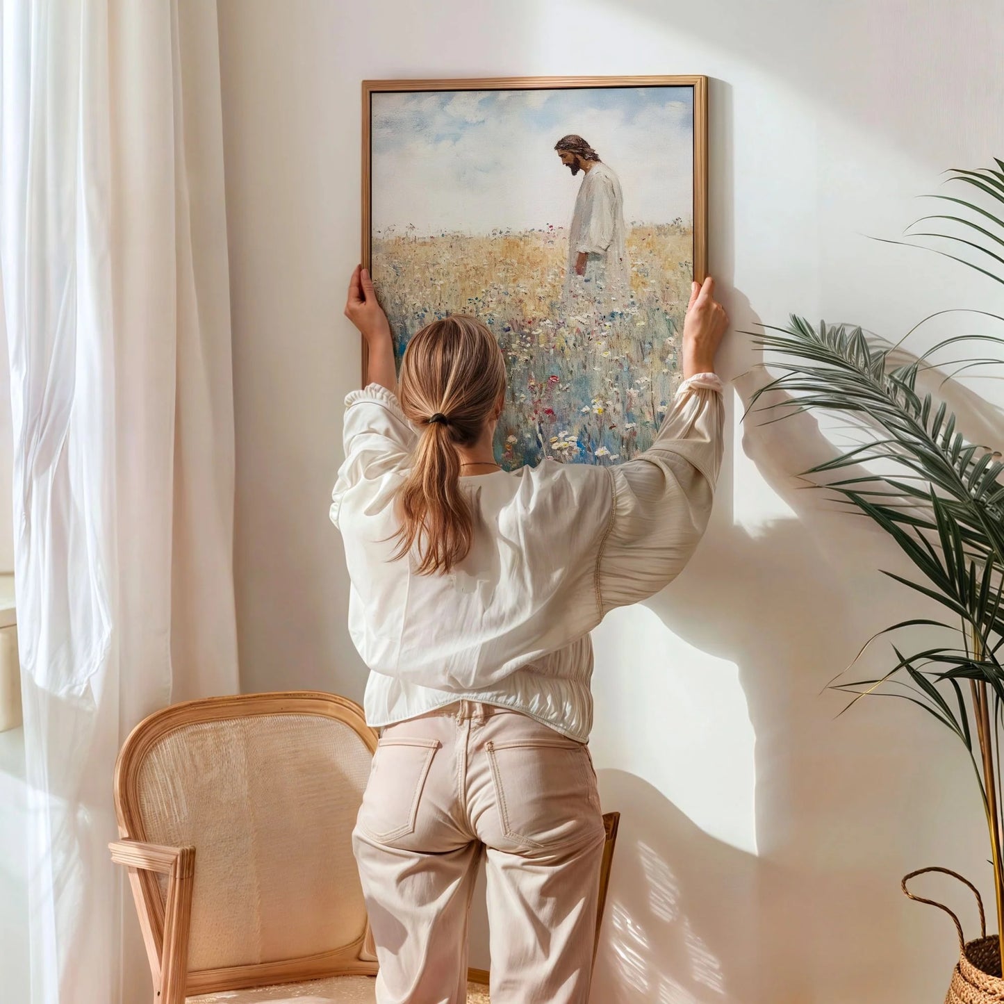 Jesus in the Field of Flowers
