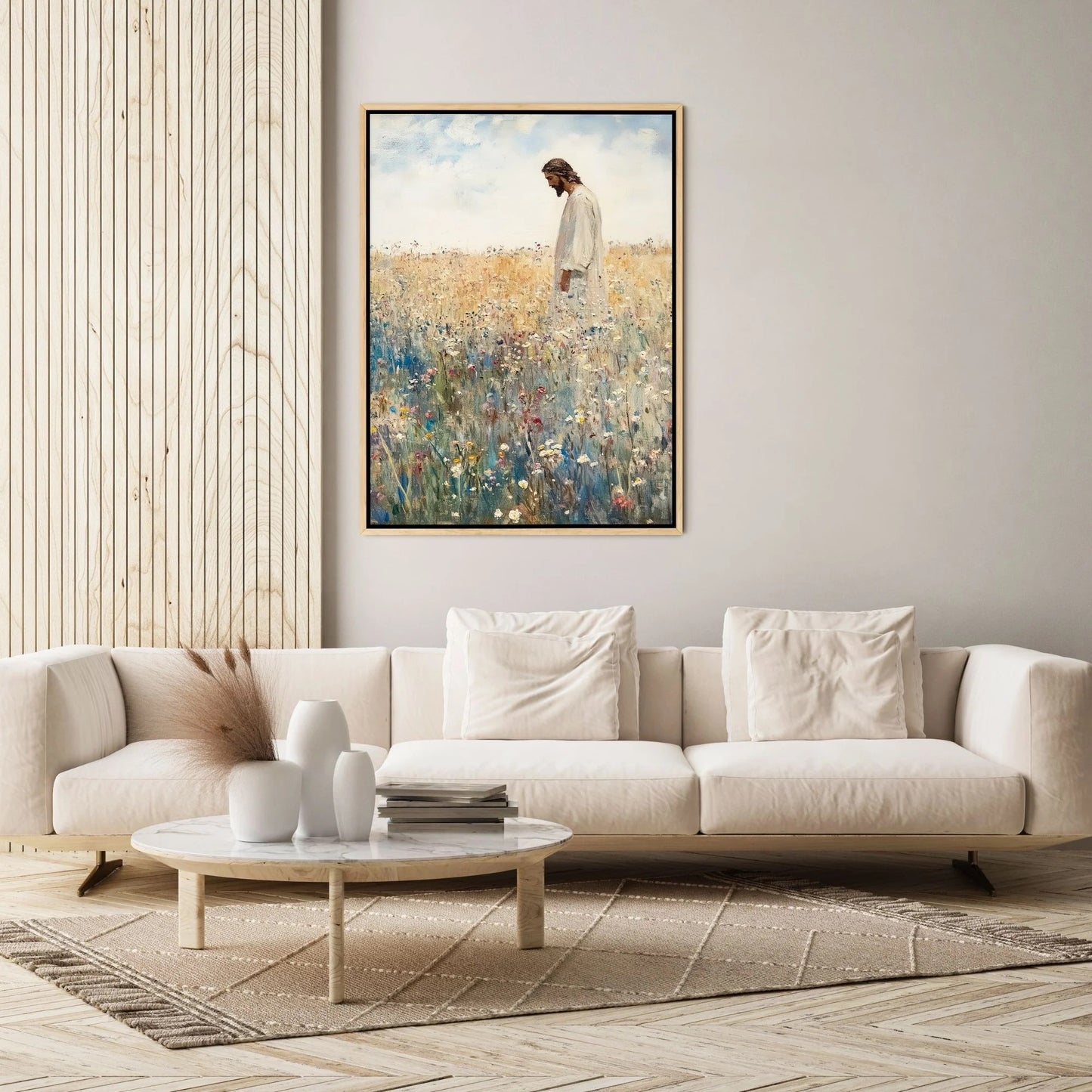 Jesus in the Field of Flowers