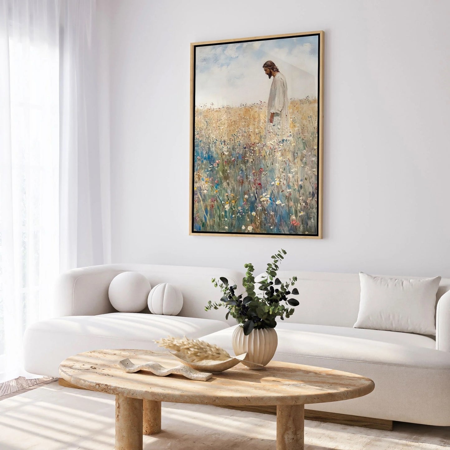 Jesus in the Field of Flowers