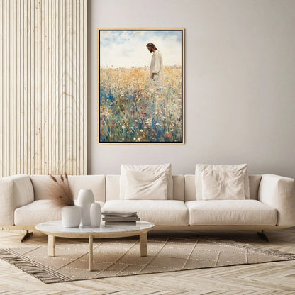 Jesus in the Field of Flowers